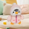 thumbnail image 4 of Giunmcul Cute Penguin Furry Plush Toy Doll, Soft Cozy Companion for Kids, 25x15x10cm Small Snuggly Animal Gift, Pink Blue Brown Options, 4 of 6