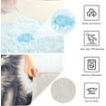 thumbnail image 7 of SKYSONIC Bathroom Rug Toiletry Mat Set, 2 pack Halloween Cat Pumpkin Print, Fluffy Plush Absorbent Bath Rugs Carpet for Bathroom Floor Toilet Tub and Shower,23.6"x15.7"+17.3"x13.4", 7 of 7