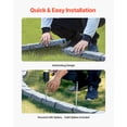 thumbnail image 4 of VEVOR Faux Stone Landscape Edging, 46.4 x 2.2 in Realistic Lawn Edging, Flexible Brick-Sized Garden Edging Border with Anchoring Spikes, Fade-Resistant Yard Edging for Driveways Walkway Grey, 4 of 9