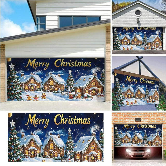 Christmas Garage Door Frame Christmas Garage Door Banner Garage Door Christmas Decoration Holiday Garage Partner Christmas Frame Snowflake Partner Garage Door Frame Christmas