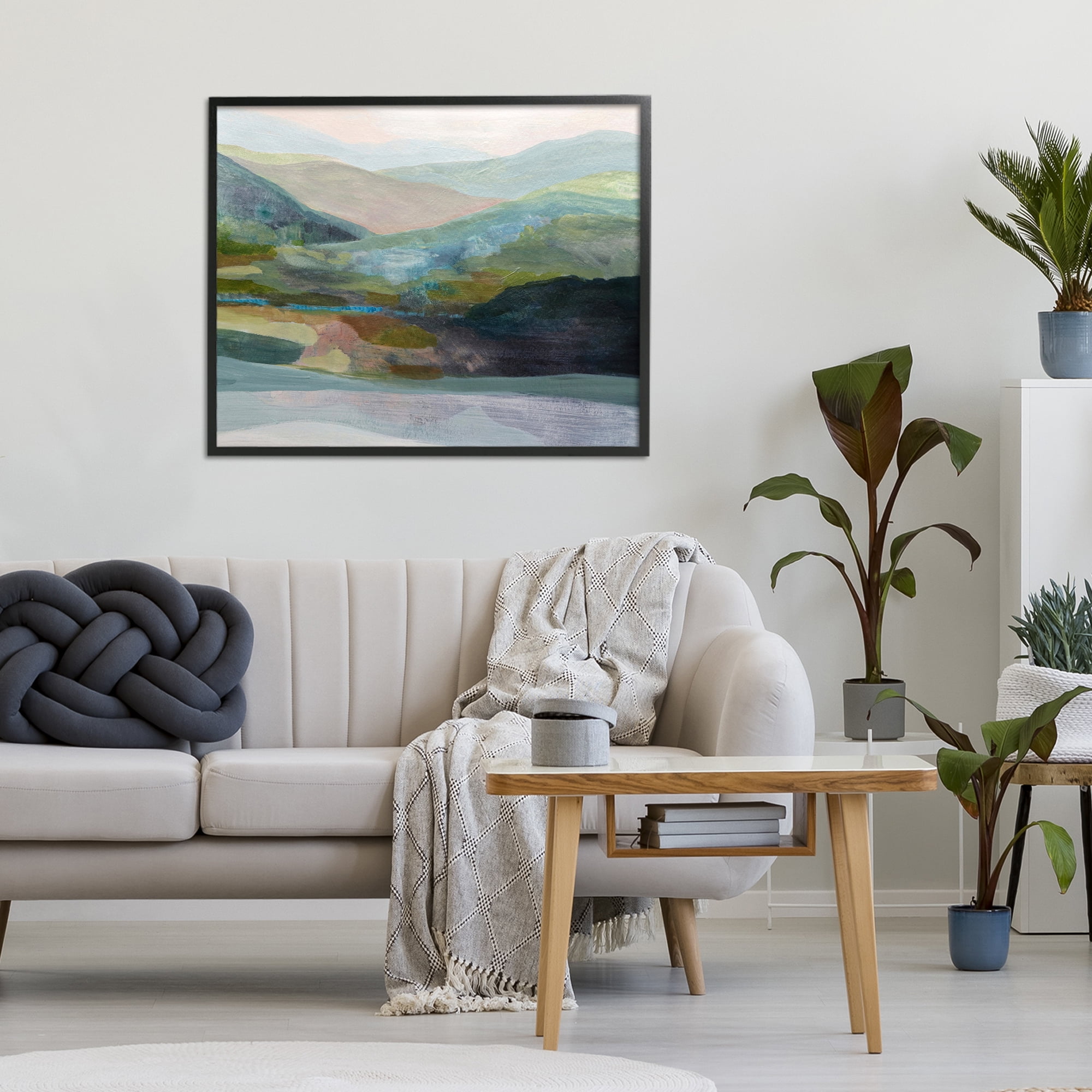 Stupell Industries Misty Morning Mountain Gradient Black Framed Giclee Art, design by Farren Lee