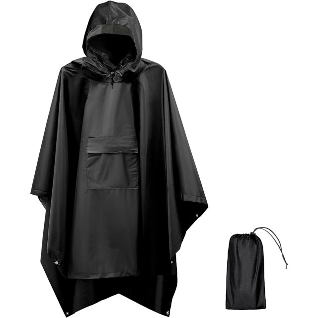 Poncho de lluvia para mujeres y hombres, chaquetas impermeables para la lluvia, capa para la lluvia, unisex, poncho para la lluvia, poncho para bicicleta, impermeable multifuncional 3 en 1 para caza,