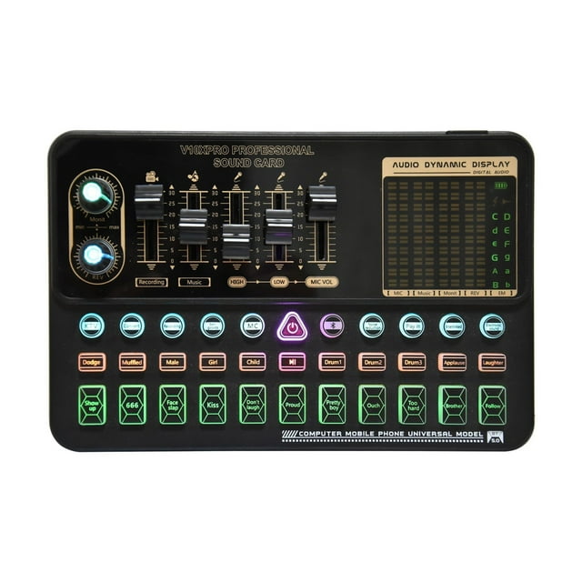 BM800 V10XPro Mixer Sound Card Studio Audio Mixer Singing Noise Reduction Microphone Voice Live Broadcast Phone Computer Record