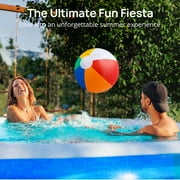 TaoTronics Inflatable Swimming Pools, 120 x 72 x 20 Blow up Swimming Pools, Kiddie Pool Large Size Thickened Blow up Swimming Pools Play Center for Kids Children Family Outdoor Garden Backyard