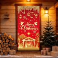 thumbnail image 5 of Ouuluon Festive Christmas Door Curtain, 35X71 inch Hanging Cover for Front Door Wall Holiday Party Decoration, 5 of 7