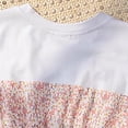 thumbnail image 5 of PINQI Fashion Dress for Baby Girls Summer Floral Backstrap Pleated Dress Short Sleeve Crew Neck A Swing Casual Daily Going Out Dress, 5 of 6