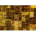 thumbnail image 1 of Ahgly Company Machine Washable Indoor Rectangle Patchwork Yellow Transitional Area Rugs, 7' x 10', 1 of 4