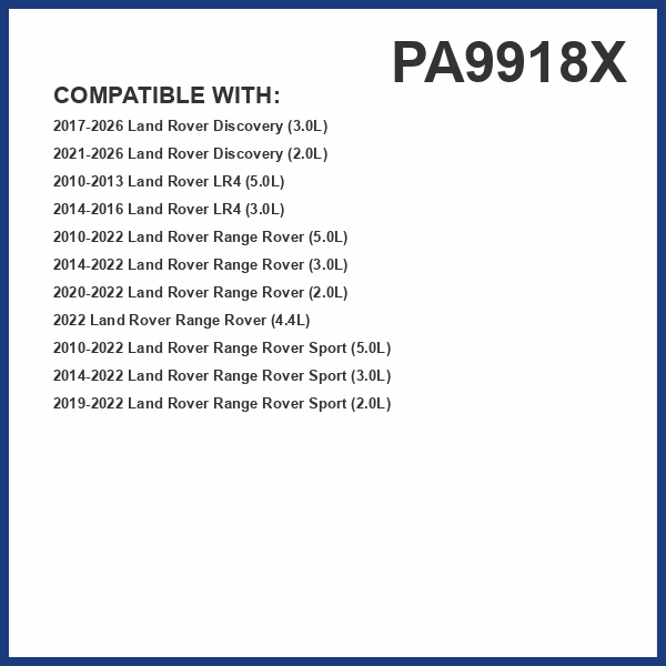 HIGHFLOW High Performance, Pre-Oiled Disposable Engine Air Filter PA9918X | Fits 2017-2025 Land Rover Discovery, 2014-2022 Range Rover Sport, 2010-2022 Range Rover, 2010-2013 LR4