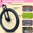 thumbnail image 2 of Ambifirner Mountain Bike 24 Inch For Women : Dual Disc Brakes 7 Speed Mountain Bike, Front Suspension ,Comfort Saddle, 2 of 9