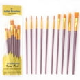 thumbnail image 1 of Acrylic Paint Brush Set 10pcs Nylon Hair Brushes for All Purpose Oil, 1 of 8