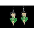 thumbnail image 3 of Betty Boop Green Earrings with Dress Blowing Classic Design Jewelry-BBE-8, 3 of 3
