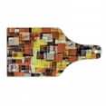 thumbnail image 1 of Abstract Cutting Board, Geometrical Modern and Cool Painting Like Design Art, Decorative Tempered Glass Cutting and Serving Board, Wine Bottle Shape, Orange Yellow and White, by Ambesonne, 1 of 1