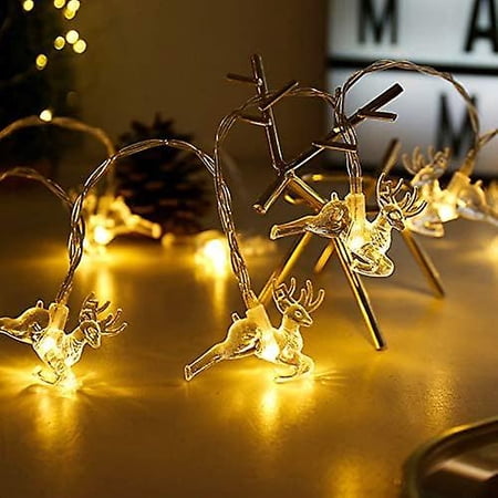Elk String Lights, Battery-operated String Lights Waterproof ...