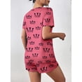 thumbnail image 5 of Avidlove Women's Pajamas Set Short Sleeve Print Pjs Top and Shorts Sleepwear Comfy Loungwear with Pockets, 5 of 5