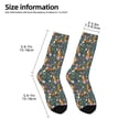 thumbnail image 2 of Goofa Wolf Fox In Flower Forest Pattern Children's Crew Socks, Kids' Daily Wear and Sports Socks, Breathable Socks, Sports Socks, Moisture-Wicking Socks for Children, 2 of 6