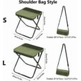 thumbnail image 2 of Foldable Backpack Stool, Mountaineering and Hiking Portable Stool, Pocket Handbag Stools, Lightweight Outdoor Seat with Adjustable Strap, Outdoor Zipper Pack Folding Chair for Travel Fishing, 2 of 9