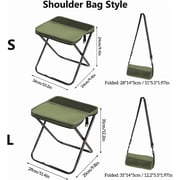 Foldable Backpack Stool, Mountaineering and Hiking Portable Stool, Pocket Handbag Stools, Lightweight Outdoor Seat with Adjustable Strap, Outdoor Zipper Pack Folding Chair for Travel Fishing