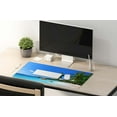 thumbnail image 5 of Tropical Paradise Sunshine Beach Coast Sea Palm Trees Mouse Pad 35.4 X 15.7 Inch XXL Full Desk Mousepad Extended Large Non-Slip Rubber Base Waterproof Big Keyboard Mat with Stitched Edges, 5 of 6