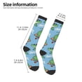 thumbnail image 2 of Susaid Crocodile Riding Skateboard Print Thermal Winter Socks for Men and Women, Warm Crew Hiking Socks, for Boots and Outdoor Activities, 2 of 6