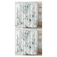 thumbnail image 4 of Cortinas de ducha impermeables Moyic flores de color agua 180cm a prueba de moho 2piezas, 4 of 6