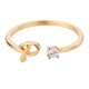 thumbnail image 1 of Oro Rhinestone 26 Anillo Inicial Joyería Letra Inicial Anillo Abierto con Rhinestone Anillo para Mujeres, 1 of 3