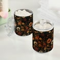 thumbnail image 2 of Yayeee 4 Pack Qtip Holder Bathroom Cotton Swab Canister with Lid Clear Dispenser Set, Dark Floral Pattern, 2 of 6