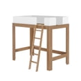thumbnail image 3 of Max & Lily Twin Loft Bed, Mid-Century Modern Solid Wood High Loft Beds for Kids, 3 of 12