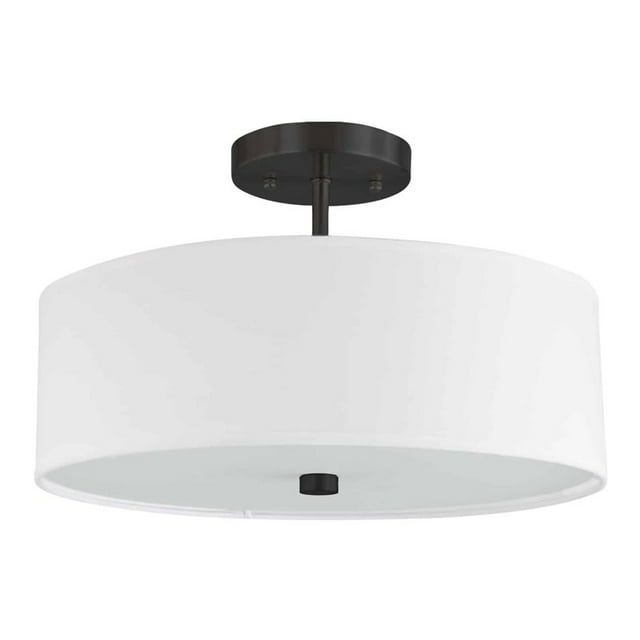 Dainolite Everly Lumière 3 Lumières 180W Tissu Semi-Encastré Blanc/noir