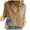 Brown, variant on Conairie Linen Shirts For Women Long Sleeve Regular Fit Collar Button Down Shirts Solid Breathable Soft Beach Vacation Clothes Summer 2026 Black L