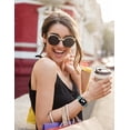 thumbnail image 7 of TOYOUTHS Floral Engraved Band Compatible with Apple Watch Band 42mm 44mm 45mm 49mm(Ultra) Women, Silicone Dandelion Flower Pattern Wristband for iWatch Series SE/8/7/6/5/4/3/2/1, 7 of 7