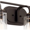 thumbnail image 5 of Open Box KICHLER Braelyn 44 in. 5-Light Olde Bronze Vintage Bathroom Vanity Light with Clear Seedy Glass, 5 of 5