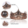 thumbnail image 5 of 3X Coronas de para Hombres - Barroca de Cristal de Diamantes de Imitación Vintage, de Reyes para Hombres para la Fiesta de Graduación En El Teatro, 5 of 5