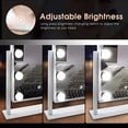 thumbnail image 4 of WEILY Hollywood Makeup Mirror with Lights,Large Lighted Vanity Mirror with 3 Color Light & 12 Dimmable Led Bulbs,Smart Lighted Touch Control Screen & 360 Degree Rotation(White), 4 of 7