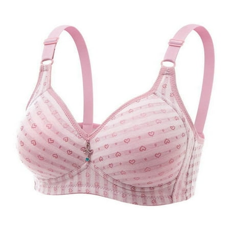 

Baywell Wireless Bra Love Pattern Full Coverage Wirefree Plus-Size Bra (Sizes from 36/80BC to 44/100BC)