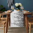 thumbnail image 2 of Eucalyptus Leaves Table Runner - 108 Inch Long, Kitchen Dining Table Runner Dresser Scarves, Black Grey Summer Botanical Weeping Farmhouse Decor for Coffee Tables Wedding Party Banquet, 2 of 8