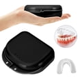 thumbnail image 1 of Black Denture Storage Box with Lid, Protective Denture Tray and Retainer Case, Waterproof Teeth Holder for Molar Storage, 1 of 5
