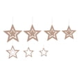 thumbnail image 1 of Yuarrent 7 piezas de decoraciones de estrellas colgantes de estrellas colgantes ahuecados adornos decorativos para el Festival de actividades Kits de decoración para fiestas champán Yuarrent HA002208-06, 1 of 6