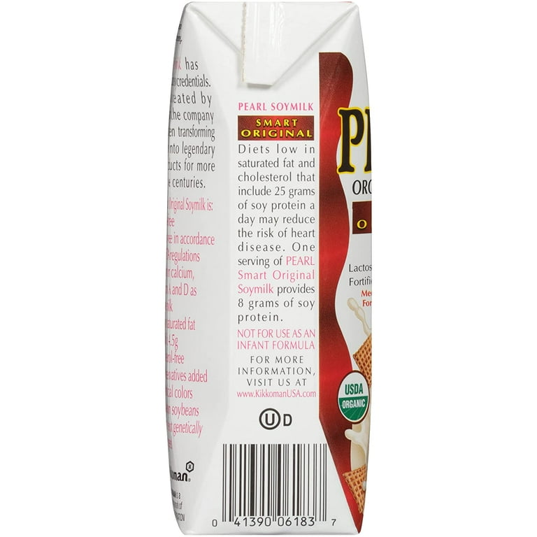 Kikkoman Pearl Organic Smart Original Soymilk, 8 oz - Pack