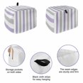 thumbnail image 5 of Purple Grey Stripe Toaster Cover 2 Slice, Modern Farmhouse Vertical Striped Dustproof Bakeware Oven Protector with Top Hook, Waterproof Small Kitchen Appliance Toasters Dust Cover, 12"x7.5"x8", 5 of 9