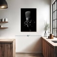 thumbnail image 3 of Elephant Stock Studio Microphone Wall Art - Vertical Canvas Wall Art - Living Room Wall Decor - Music Canvas - Black And Silver Decor - 24" x 36", 3 of 8