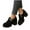 Black, variant on Eltusu Women Loafer Shoes, PU Round Toe Mid High Heels Block Heel Dress Shoes Multicolor Size 6-9