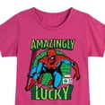 thumbnail image 3 of Marvel Spider-Man - St. Patrick's Day Amazingly Lucky - Girls Fitted Short Sleeve Graphic T-Shirt, 3 of 5