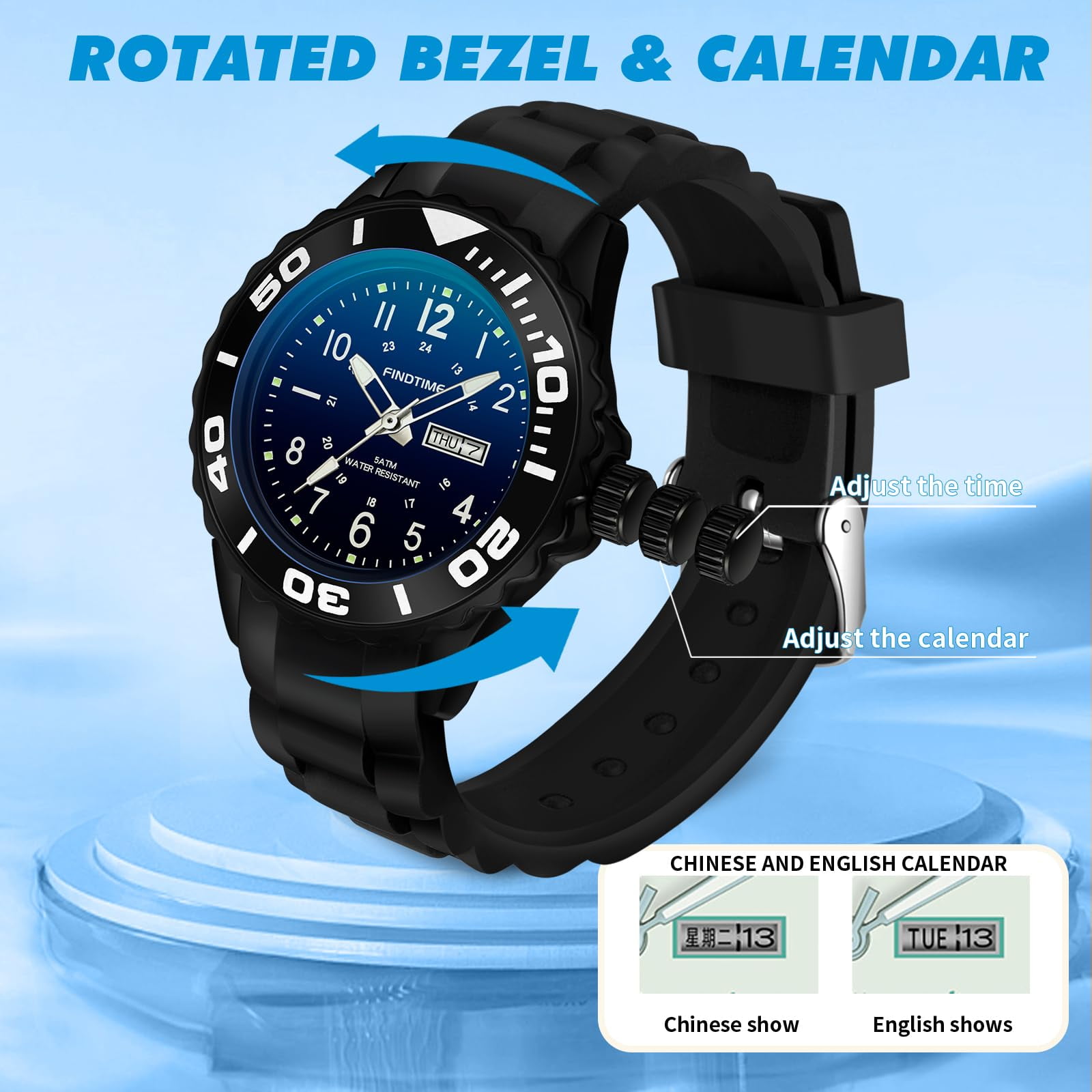 Women\'s Blue Waterproof Analog Silicone Stylish Second Hand Buckle Wrist Watch Jainx Blue Dial Silicone Band Analog Wrist Watch For Women  main image 2