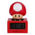 thumbnail image 2 of Super Mario Super Mushroom Alarm Clock with Night Light – Digital Clock, Tap Snooze, 16cm Tall, Official Nintendo Merchandise | Paladone, 2 of 2