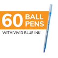thumbnail image 2 of Bolígrafo BIC Round Stic Xtra Life, 1 mm, tinta azul, 60 unidades, 2 of 8