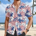 thumbnail image 2 of Men's Shirts Beach Trendy Comfortable Loose Casual Collar Button Open Short Sleeve Shirt Top M, 2 of 4