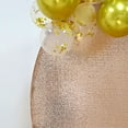 BalsaCircle 7.5 feet Rose Gold Metallic Sequin Round Backdrop Stand ...