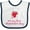 White and Navy, variant on Inktastic It's My First Valentine's Day Boys or Girls Baby Bib