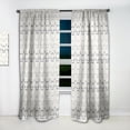 thumbnail image 2 of Designart 'Botanical Floral Retro Pattern I' Mid-Century Modern Curtain Panel, 2 of 5