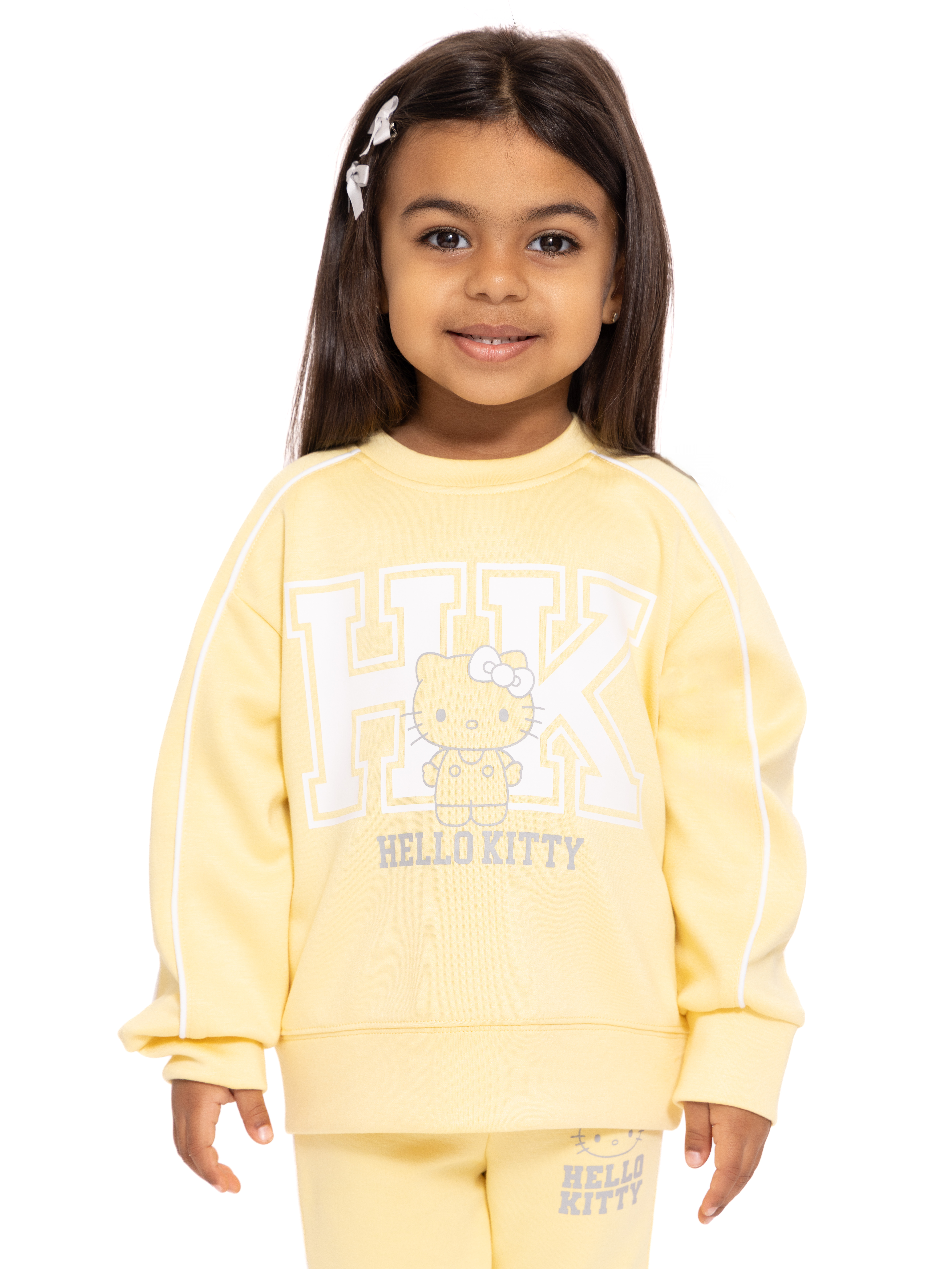 Hello Kitty Toddler & Big Girls Active Graphic Sweatshirt with Long Sleeves, Sizes 12M-12